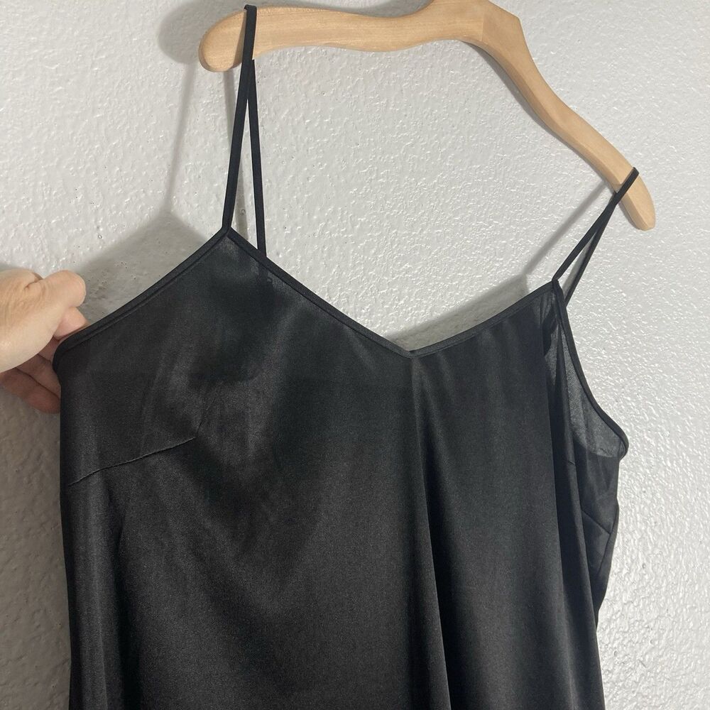 Steve Madden Black Slip Dress Nightgown L Sexy Romantic Feminine Whimsigoth - Picture 4 of 9